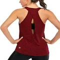 Fihayli Yoga Tanks Yoga Tops Sleeveless Workout Shirts Work Out Tanks Women's Athletic Tops Loose Shirts Open Back Tops Athletic Tops Loose Fit Clothing Fashion 2019 Summer Tank Tops Cotton WineRed M