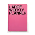 JSTORY Large Weekly Planner Stitch Bound Lays Flat Undated Year Round Flexible Cover Goal/Time Organizer Thick Paper Eco Friendly Customizable B5 7.2" X 10.1" 54 Weeks 120 GSM 28 Sheets Pink