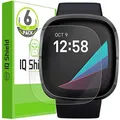 IQShield Screen Protector Compatible with Fitbit Versa 3 / Fitbit Sense (6-Pack) Anti-Bubble Clear TPU Film