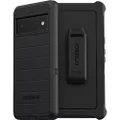 OtterBox Pixel 6 Defender Series Case - BLACK, rugged & durable, with port protection, includes holster clip kickstand