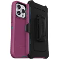 OtterBox iPhone 14 Pro Max (ONLY) Defender Series Case - CANYON SUN (Pink), rugged & durable, with port protection, includes holster clip kickstand
