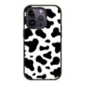 CASETiFY Impact iPhone 14 Pro Case [4X Military Grade Drop Tested / 8.2ft Drop Protection] - Cow Print - Glossy Black