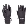 MARMOT Women's Power Stretch Connect Touchscreen Gloves, Black, Medium