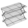 Wilton 3-Tier Collapsible Cooling Rack Black 16.0x1.85x10.0 inches
