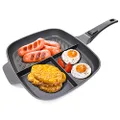 Lazy Pancake Pan for Breakfast Egg Poacher Frying Pan with Multi Sections Griddle Non Stick Pans for Gas, Electric, Induction & Oven Egg Poaching Pan Lighter Than Cast Iron by Jean Patrique