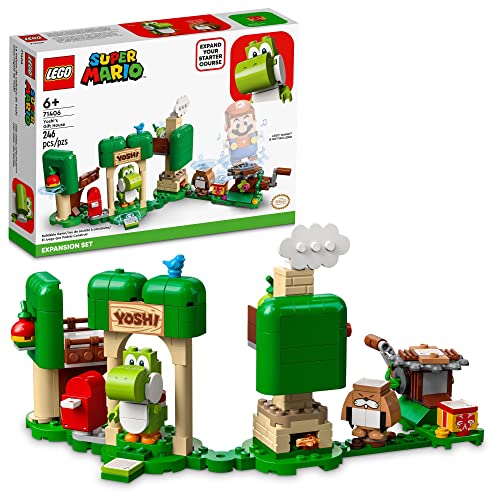 LEGO Super Mario Yoshi’s Gift House Expansion Set 71406 Building Toy Set for Kids, Boys, and Girls Ages 6+ (246 Pieces)