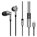 1MORE Triple Driver In-Ear Headphones (Earphones/Earbuds) with Lightning Connector for Apple iOS with Compatible Microphone and Remote (Titanium)