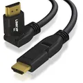 LINKUP - Ultra High-Speed HDMI 2.1 8K Cable 360° Swivel Angle Connector | DSC HDR UHD Digital Video Cord – Tough 28AWG 48GB/s | 10K 8K 5K 4K 2K 1080 | Compatible with Apple Xbox PS5 Samsung -6ft