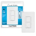 Lutron Caseta Smart Home 5A Switch with Wallplate, Works with Alexa, Apple HomeKit, and Google Assistant | for Ceiling and Exhaust Fans, LED Bulbs, Incandescent and Halogen | PDW-5ANS-WH-A | White