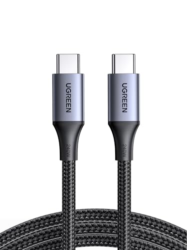 UGREEN 240W USB C Cable, Type C Power Delivery Super Fast Charging Cord, USB2.0 480Mbps 100W 60W for iPhone 16 Pro Max/15, MacBook Pro, iPad Pro, Dell, Chromebook, Pixel, Galaxy S24, Switch, 2M