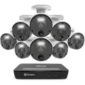 Swann Security Camera System CCTV, 8 Camera 8 Channels POE NVR Master 4K Upscale Video Wired Surveillance, Indoor Outdoor, Night Vision, Heat Motion Detection, SWNVK-876808