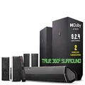 Nakamichi Shockwafe Ultra 9.2.4 Channel 1000W Dolby Atmos/DTS:X Soundbar with Dual 10" Subwoofers (Wireless) & 4 Rear Surround Speakers. Enjoy Plug and Play Explosive Bass & High End Cinema