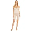 SPANX Women's Suit Your Fancy Strapless Cupped Mid-Thigh Bodysuit, Champagne Beige, Medium