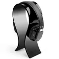 AmoVee [Updated] Acrylic Headphone Stand Gaming Headset Holder/Hanger, Extra Wide - Black, A Valentines Day Gifts for Him