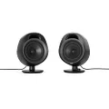 SteelSeries Arena 3 Full-Range 2.0 Desktop Gaming Speakers – Immersive Audio – On-Speaker Controls – 4" Speaker Drivers – Wired & Bluetooth – 3.5mm Aux – PC, Mac, Mobile – Adjustable Stand