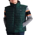 Superdry Double Zip Fuji Gilet, Country Green/Gold, 3X-Large