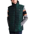 Superdry Double Zip Fuji Gilet, Country Green/Gold, 3X-Large