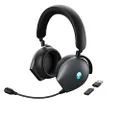 Alienware AW920H Tri-Mode Wireless Gaming Headset - Dolby Atmos Virtual Surround Sound, Active Noise Cancelling, AI-driven Noise-Cancelling microphone, USB-C Wireless Dongle - Dark Side of the Moon
