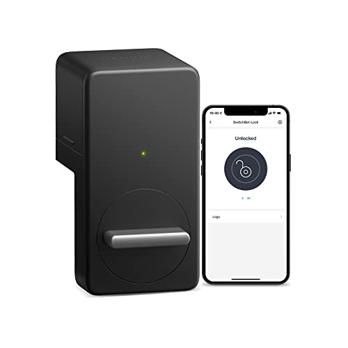 SwitchBot SBT-SMART-LOCK Smart Lock, Matte Black, 4.4 inx2.3 inx2.9 in