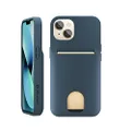 LUPA Legacy iPhone 14 Plus Case with Card Holder, Wallet Case for Women and Men [Protective & Shockproof] for Apple 14 Plus (6.7”)[3 Credit Cards] i-Phone Cover, Cute Phone Case, Midnight Blue