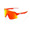 100% S3 Sport Performance Cycling Sunglasses (NEON ORANGE - HiPER Red Multilayer Mirror Lens)