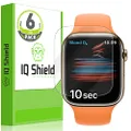 IQShield Screen Protector Compatible with Apple Watch Series 9/8/7 (41mm)(6-Pack) Anti-Bubble Clear TPU Film