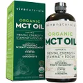 Organic MCT Oil for Keto Coffee (32 fl oz) - Best MCT Oil Supplement to Support Energy and Mental Clarity, USDA Organic, Non-GMO and Paleo Certified & Keto Friendly