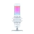 HyperX QuadCast S – RGB USB Condenser Microphone for PC, PS5, Mac, Anti-Vibration Shock Mount, 4 Polar Patterns, Pop Filter, Gain Control, Gaming, Streaming, Podcasts, Twitch, YouTube, Discord White