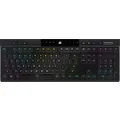 Corsair K100 AIR Wireless RGB Mechanical Gaming Keyboard - Ultra-Thin, Sub-1ms Slipstream, Low-Latency Bluetooth, Cherry MX Ultra Low Profile Keyswitches - NA Layout, QWERTY - Black