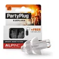 Alpine PartyPlug Concert Ear Plugs - High Fidelity Noise Reduction Music Ear Plugs for Party and Festival - Comfortable Hearing Protection for Loud Sound - 1 Pair Reusable Invisible Clear Ear Plugs