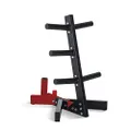 CAP Barbell Olympic Plate Tree Storage Rack for Weights and Bar, Red