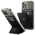 Spigen Smart Fold Magnetic Wallet Card Holder Designed for MagSafe with Kickstand Compatible with iPhone 15, iPhone 14, iPhone 13, iPhone 12 Models - Black