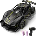 Dodoeleph Remote Control Car, RC Cars Xmas Gifts for Kids 1/24 Electric Sport Racing Hobby Toy Car Black Model Vehicle for Boys Girls Adults with Two Rechargeable Batteries and Controller