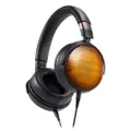 Audio-Technica ATH-WP900 Portable Over-Ear Wooden Headphone, Flame Maple/Black