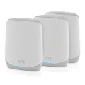 NETGEAR Orbi RBK763S Whole Home WiFi 6 Tri-Band Mesh System - Router with 2 Satellite - Coverage Up to 7,500 Square Feet - 70 devices - AX5400 - SG Local Unit