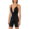 SPANX Women's Suit Your Fancy Plunge Low-Back Mid-Thigh Bodysuit, Very Black, Small