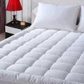 EASELAND RV King Mattress Pad Pillow Top Mattress Cover Quilted Fitted Mattress Protector Cotton Top 8-21" Deep Pocket Cooling Mattress Topper (72x80 Inches, White)