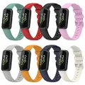 Compatible with Fitbit Inspire 3 Bands, Replacement Soft Silicone Watch Straps Soft Wristband for Fitbit Inspire 3 Fitness Tracker Women&Men (8-Pack, Small)