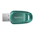 SanDisk Ultra Eco USB 3.2 Gen 1 Flash Drive, CZ96 128GB, USB3.2, Green, 5 Y