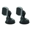 Scosche MPWD2PK-UB Pro MagicMount Magnetic Car Phone Holder Windshield or Dashboard Mount with Suction Cup Black (Pack of 2)