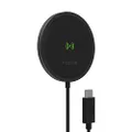 mophie snap+ Wireless Charger - 15W Wireless Charging pad for Qi-Enabled and MagSafe Compatible Devices, compatible with All new iPhones