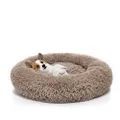 MIXJOY Orthopedic Dog Bed Comfortable Donut Cuddler Round Ultra Soft Washable Cat Cushion Bed (20''/23''/30'') (23'', Brown)