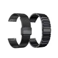 Yeejok 22mm Watch Bands Compatible for Fossil Gen 6/5E 44mm/Gen 5 LTE/Gen 5 Men's Carlyle/Garrett/Women's Julianna/Gen 4 Explorist HR Smart Watch, Milanese Loop Strap&Soild Metal Bracelet, Black+Black