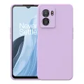 Foluu Silicone Case for OnePlus Nord N300, Liquid Gel Rubber Bumper Case with Soft Microfiber Lining Cushion Slim Hard Shell Shockproof Protective Cover for OnePlus Nord N300 5G 2022 (Purple)