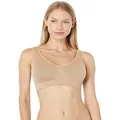 SPANX Breast of Both Worlds Tank Bralette for Women -Comfy Straps with Removable Padding Cups, Black/Barely, Small