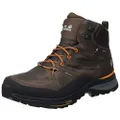 Jack Wolfskin Men's High Rise Hiking Shoes Walking Boots, Mocca/Orange, 10
