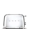 Smeg TSF01SSUK, 50's Retro Style 2 Slice Toaster,6 Browning Levels,2 Extra Wide Bread Slots, Defrost and Reheat Functions, Removable Crumb Tray, Chrome