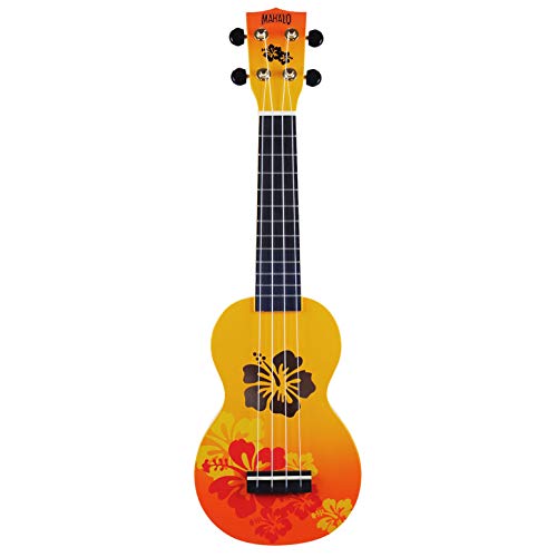 Mahalo Ukuleles Mahalo Designer Series Ukulele, Right Handed, Orange Burst, Soprano (MD1HB orb)
