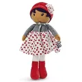 Kaloo Tendresse My First Fabric Doll Jade K 12.5” Soft Plush Figure in Heart Pattern Skirt and Red Hat with Baby Safe Embroidered Face Machine Washable for Ages 0+