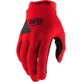 100% RIDECAMP Men's Motocross & Mountain Biking Gloves - Lightweight MTB & Dirt Bike Riding Protective Gear (MD - RED)